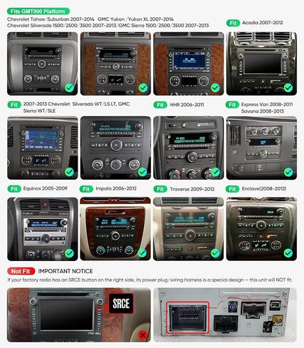 Car Radio Stereo for Chevy Silverado GMC Sierra 07-13, CarPlay Android Auto in Kuwait