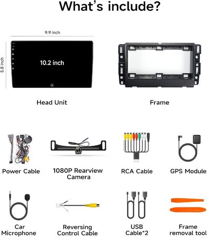 Car Radio Stereo for Chevy Silverado GMC Sierra 07-13, CarPlay Android Auto in Kuwait