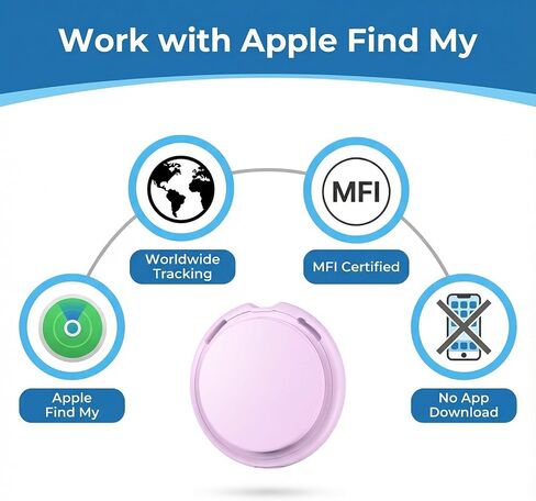 4 Pack Tracker Tags Apple MFi Certified Works with Apple Find My (iOS Only) in Kuwait