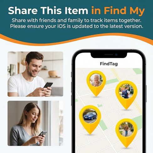 4 Pack Tracker Tags Apple MFi Certified Works with Apple Find My (iOS Only) in Kuwait