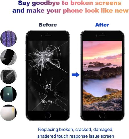 for iPhone 7 Plus Screen Replacement Kit,5.5 Inch 3D Touch LCD Digitizer Display for iPhone 7 Plus,with Repair Tools Kit (Black) in Kuwait