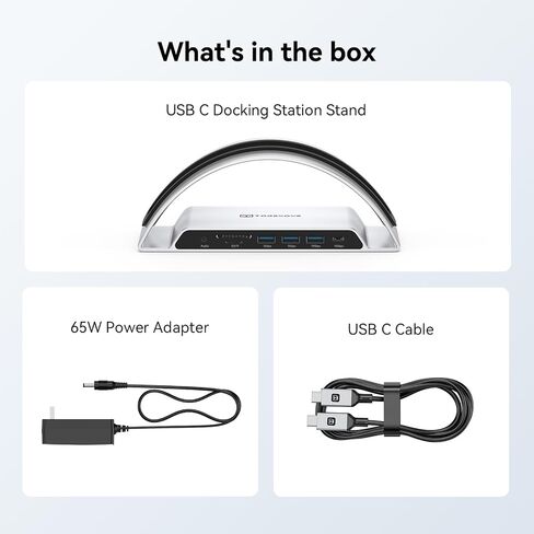 TobenONE Laptop Docking Station Dual Monitor 4K, Vertical Dock with 2 HDMI in Kuwait