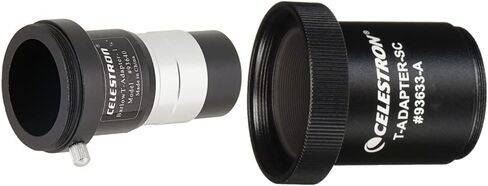 Celestron 1.25" Universal Barlow and T-Adapter with Celestron T-Adapter with SCT 5, 6, 8 with 9.25, 11, 14, Black (93633-A) in Saudi Arabia
