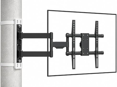 CondoMounts 32"–70" TVs | Indoor Full Motion TV Mount Fits Small Pillars & Poles 4"–12", No Drill Gazebo & Pergola TV Mount, VESA 400x400, Holds 80 lbs in Kuwait