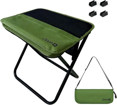 16" Folding Stool 380lbs, Pockets & Strap for Camping Fishing Hiking in Kuwait