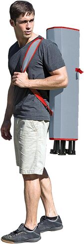 Kelsyus Original Foldable Canopy Chair for Camping, Tailgates, and Outdoor Events, Grey/Red in Kuwait