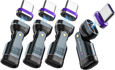Magnetic USB C to C Adapter 16-Pin 540°Anti-Arc in Kuwait