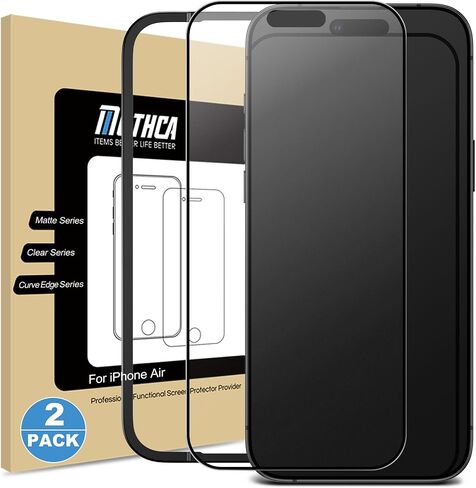 Mothca 2 Pack Matte Glass Full Coverage Screen Protector for iPhone 17 Pro Max 6.9-inch, Anti-Glare Anti-Fingerprint Black Edge Tempered Glass with Easy Installation Tool, Smooth as Silk in Saudi Arabia