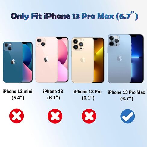 QHOHQ 3 Pack Screen Protector for iPhone 13 Pro Max 6.7" with 3 Pack Tempered Glass Camera Lens Protector, Ultra HD, 9H Hardness, Scratch Resistant, Easy Install - Case Friendly in Saudi Arabia