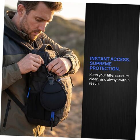 2pcs Camera Filter Pouch with Clip, Waterproof Polyester Organizer in Saudi Arabia