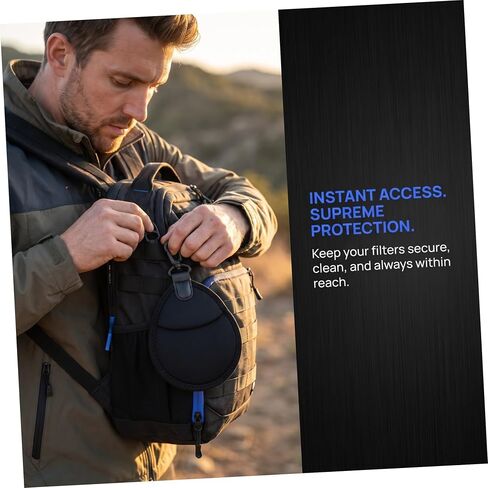 2pcs Camera Lens Filter Storage Case with Polyester Pouch Organizer in Saudi Arabia