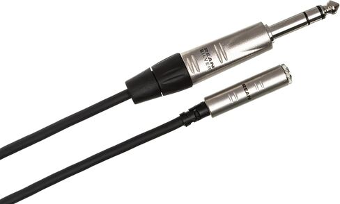 Hosa HXMS-025 Pro Headphone Adaptor Cable, REAN 3.5 Millimeters TRS to 1/4 Inches TRS, 25 Feet in Saudi Arabia