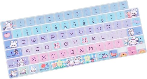 Keyboard Cover for MacBook Pro 14''/16'' (A2442 A2779 A2918 A2992 A2485 A2780 A2991) M1 M2 M3 Pro/Max, MacBook Air 13.6''/15'' (A2941 A3114 A2681 A3113) M2 M3, Cute Bunny in Kuwait