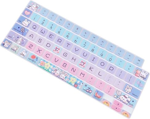 Keyboard Cover for MacBook Pro 14''/16'' (A2442 A2779 A2918 A2992 A2485 A2780 A2991) M1 M2 M3 Pro/Max, MacBook Air 13.6''/15'' (A2941 A3114 A2681 A3113) M2 M3, Cute Bunny in Kuwait