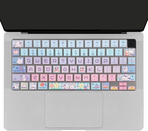 Keyboard Cover for MacBook Pro 14''/16'' (A2442 A2779 A2918 A2992 A2485 A2780 A2991) M1 M2 M3 Pro/Max, MacBook Air 13.6''/15'' (A2941 A3114 A2681 A3113) M2 M3, Cute Bunny in Kuwait