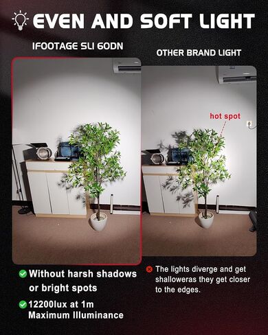 IFOOTAGE SL 60DN COB LED Light,70W Video Light with Carry Bag,5600K in Kuwait