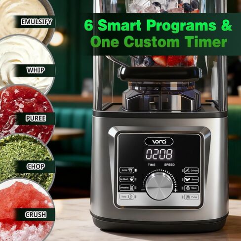 VONCI 2200W Commercial Blender with Sound Enclosure, 135 oz Large Capacity in Kuwait
