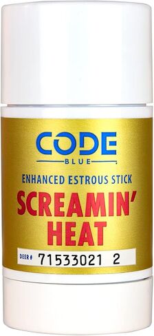 Code Blue Screamin Heat Stick, High-Purity Hot Estrous Deer Attractant, Wax Stick, Screw Cap for Easy & Clean Scenting, 2.6 oz in Kuwait