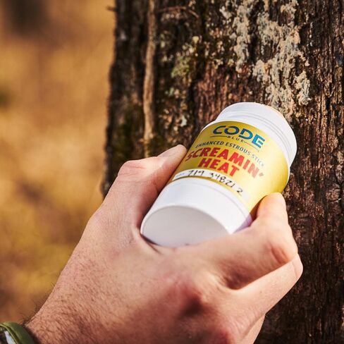 Code Blue Screamin Heat Stick, High-Purity Hot Estrous Deer Attractant, Wax Stick, Screw Cap for Easy & Clean Scenting, 2.6 oz in Kuwait