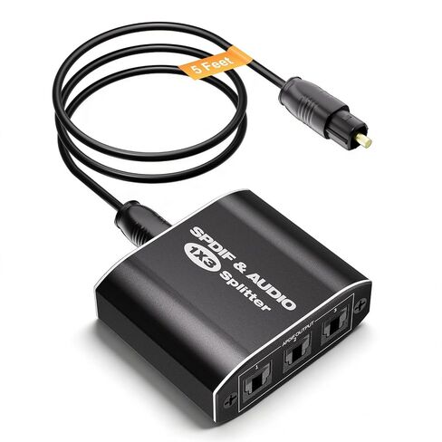 Optical Audio Splitter 1x3, Toslink Digital SPDIF Splitter 1 in 3 Out in Kuwait
