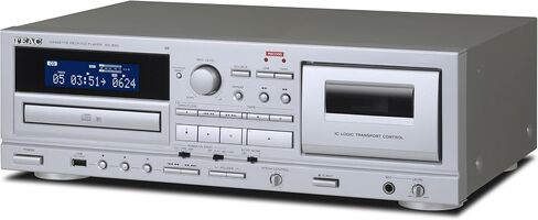 TEAC AD-850-SE Cassette Deck & CD Player with Microphone Input & Digital Recording (Silver) in Kuwait
