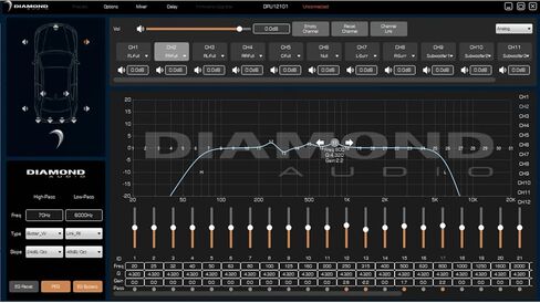 1200W RMS 4-Channel CLASS D Amplifier with DSP - NEO12004DSP by Diamond Audio in Kuwait