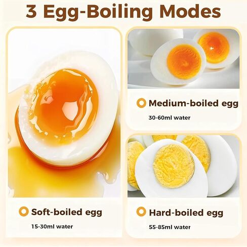 OSTBA Electric Egg Cooker, 7-Egg Boiler for Hard Boiled Eggs, Black in Kuwait