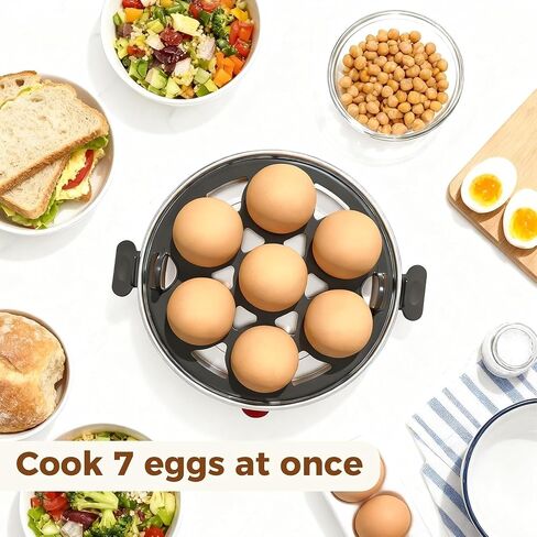 OSTBA Electric Egg Cooker, 7-Egg Boiler for Hard Boiled Eggs, Black in Kuwait