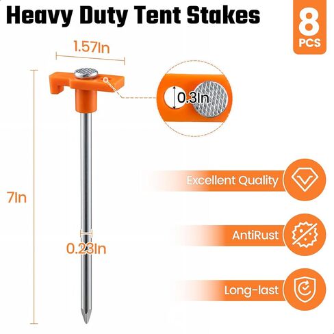 Matenf Heavy Duty Tent Stakes 8PCS in Kuwait