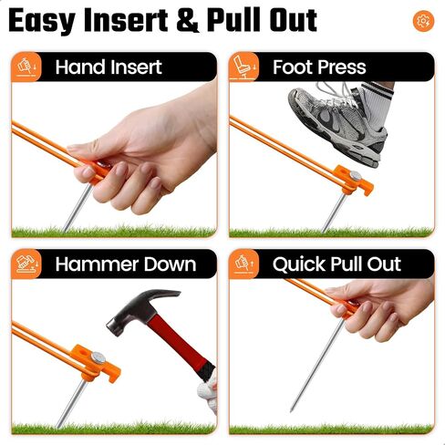 Matenf Heavy Duty Tent Stakes 8PCS in Kuwait