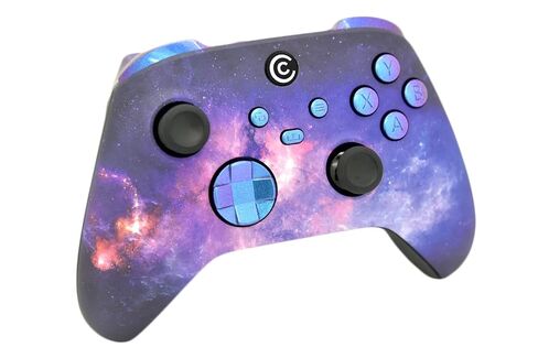 Custom Controllerzz Designer Series Custom Wireless Controller for PC, Windows, Xbox Series X/S & One - Multiple Designs Available (Galaxy & Chameleon Inserts) in Kuwait