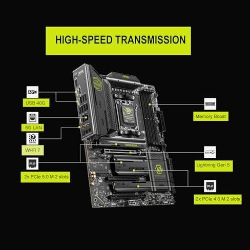 Micro Center CPU Motherboard Memory Combo: AMD Ryzen 7 9800X3D CPU Processor + MSI MAG X870E Tomahawk WiFi Motherboard + KLEVV Urbane V RGB DDR5 32GB 6000MHz CL30 Ram Memory White in Kuwait