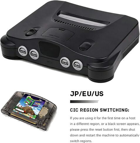 Bewinner Game Cartridge Fit for N64 Retro Games 64DD Support Fast Reading Open Source Cartridge with Automatic Save Backup 16GB Memory USB C Emulator ROM Support (Black Transparent) in Kuwait