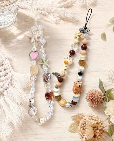 6pcs Phone Charm, Universal Camera Wrist Strap Cute for Phones Bag Keychain Beach Style in Kuwait