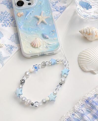6pcs Phone Charm, Universal Camera Wrist Strap Cute for Phones Bag Keychain Beach Style in Kuwait