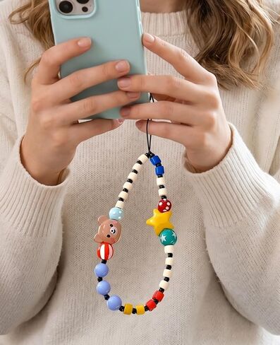 6pcs Phone Charm, Universal Camera Wrist Strap Cute for Phones Bag Keychain Beach Style in Kuwait
