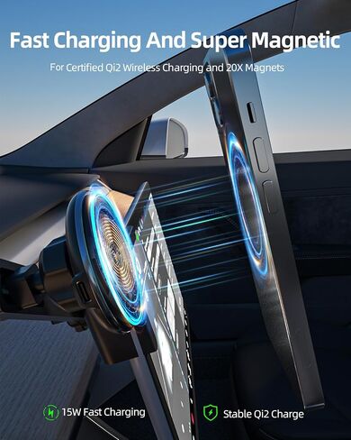 for Qi2 15W Tesla Phone Mount Charger [Heat Restriction] in Kuwait
