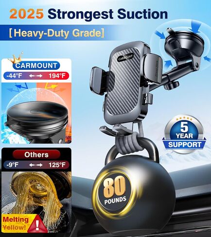 Car Phone Holder Mount【Vacuum Chuck】Cell Phone Car Mount for Dash,Soporte De Telefono Para Carro,Universal Car Phone Mount,Automobile Cell Phone Holder for iPhone and Android Smartphones in Kuwait