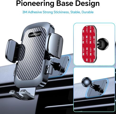 Car Phone Holder Mount【Vacuum Chuck】Cell Phone Car Mount for Dash,Soporte De Telefono Para Carro,Universal Car Phone Mount,Automobile Cell Phone Holder for iPhone and Android Smartphones in Kuwait