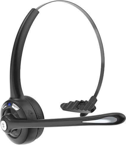 Bluetooth Headset with Microphone,V5.1,Noise Canceling Wireless On Ear Headphones, Bluetooth Headphones with Mic, Phone Headset Mute Button for Laptop, Skype, Call Centers, Office, Trucker in Kuwait