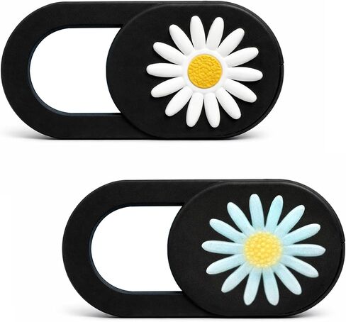 3 Pack Floral Pattern Webcam Cover Slide, Cute Ultra-Thin Laptop & Phone Camera Privacy Blocker for Chromebook,Computer,iPhone,Tablet and Smartphone (Multicolor) in Kuwait