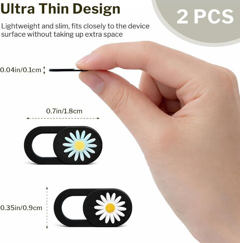 3 Pack Floral Pattern Webcam Cover Slide, Cute Ultra-Thin Laptop & Phone Camera Privacy Blocker for Chromebook,Computer,iPhone,Tablet and Smartphone (Multicolor) in Kuwait