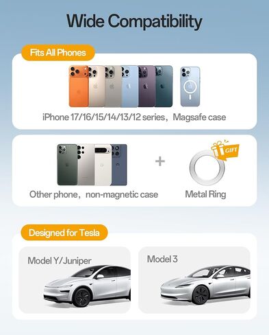 Strongest Magnetic for Tesla Model Y/3/YL Phone Mount, Tesla Accessories in Saudi Arabia