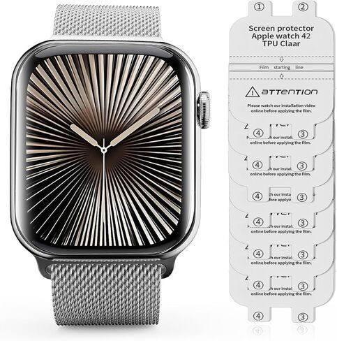 7 Packs Screen Protector for Apple Watch Series 10 42mm, Upgrade Flexible TPU Film for iWatch S10,HD Clear, Anti Scratch 0 Bubble, HD Touch Sensitive (Series in Kuwait