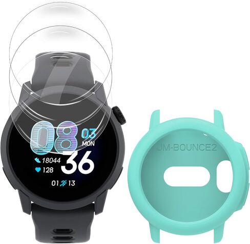Watch Screen Protector for Garmin Bounce 2 and Silicone Case Cover green in Kuwait