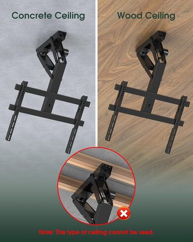 Motorized TV Mount for 23 to 55 Inch Screens, Remote Control, Black in Saudi Arabia
