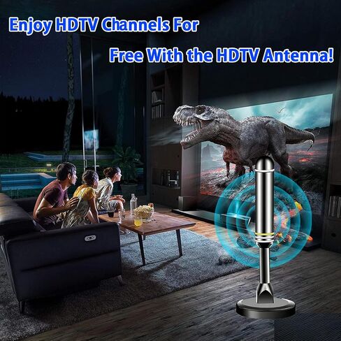 Indoor HDTV Antenna for All TVs, Strong Magnetic Base Digital Antenna in Kuwait