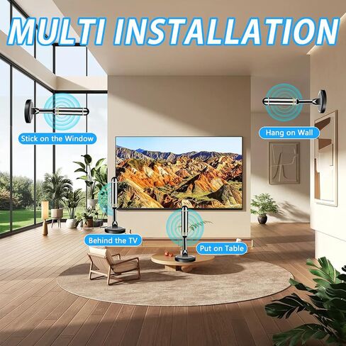 Indoor HDTV Antenna for All TVs, Strong Magnetic Base Digital Antenna in Kuwait