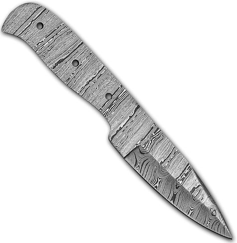 Damascus Steel outdoor knife Blank, Tactical, Survival, Camping, DIY, Knife Making kit, Skinner knife Blank Blade in Saudi Arabia