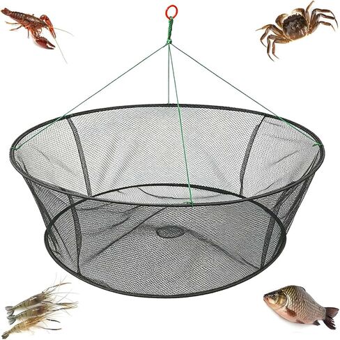 Portable Folded Fishing Net, Fishing Trap with Fishing Rope in Kuwait